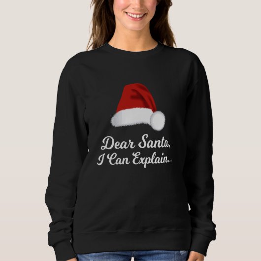 サンタ親愛ーは説明できるクリスマスおもしろい スウェットシャツ (正面)