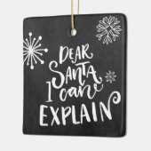 サンタ親愛ーは説明できる セラミックオーナメント (左)