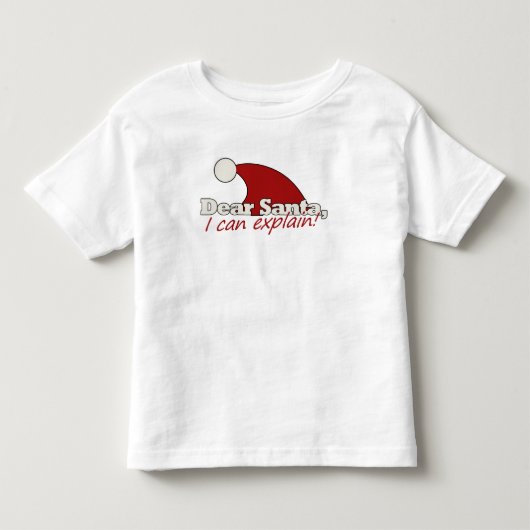 サンタ親愛ーは説明できる トドラーTシャツ (正面)
