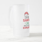 サンタ親愛ーは説明できる フロストグラスビールジョッキ (正面左)