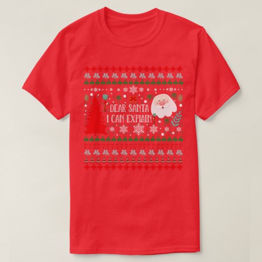 サンタ親愛ーは説明できる Tシャツ (デザイン正面)