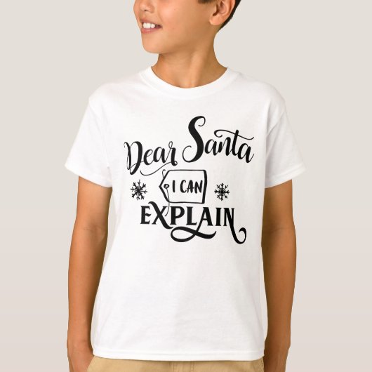 サンタ親愛ーは説明できる Tシャツ (正面)