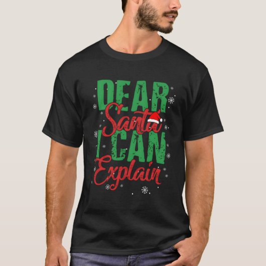 サンタ親愛ーは説明できる Tシャツ (正面)