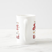 サンタ親愛ーは骨中国マグカップを説明できる ボーンチャイナマグカップ (裏面)