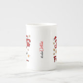 サンタ親愛ーは骨中国マグカップを説明できる ボーンチャイナマグカップ (正面)