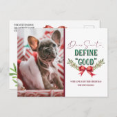 サンタ親愛ーディグッドかわいいクリスマスの写真 シーズンポストカード (正面/裏面)