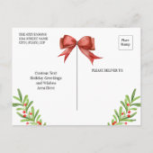 サンタ親愛ーディグッドかわいいクリスマスの写真 シーズンポストカード (裏面)