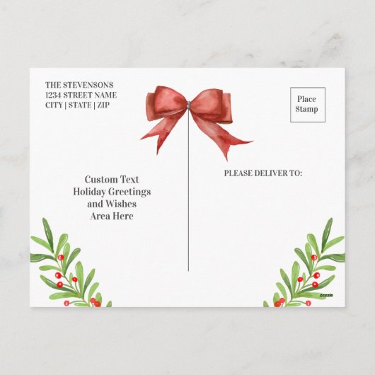 サンタ親愛ーディグッドかわいいクリスマスの写真 シーズンポストカード (裏面)