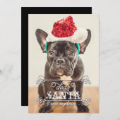 サンタ親愛ー休日の写真カードを説明できる シーズンカード (正面/裏面)