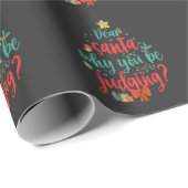 サンタ親愛ー何で判断するの？クリスマスおもしろいTr ラッピングペーパー (ロールコーナー)