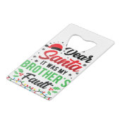 サンタ親愛ー兄さんの悪いキッズChだっおもしろいた クレジットカード栓抜き (正面アングル)