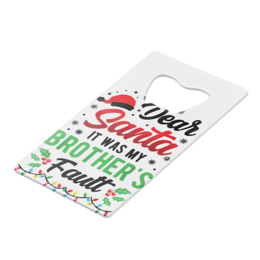 サンタ親愛ー兄さんの悪いキッズChだっおもしろいた クレジットカード栓抜き (裏面アングル)