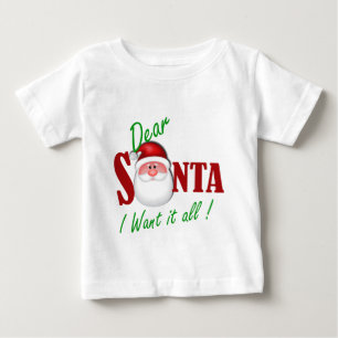 サンタ親愛ー全部欲しい! ベビーTシャツ