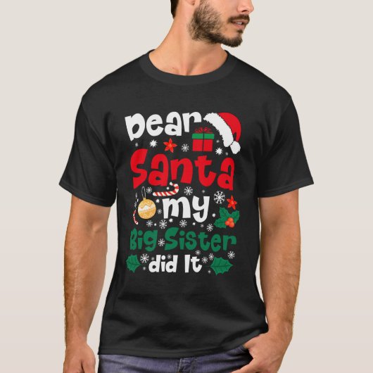 サンタ親愛ー姉がクリスマスにやっおもしろいた Tシャツ (正面)