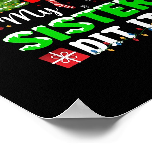 サンタ親愛ー姉がクリスマスの家族おもしろいをやった ポスター (角)