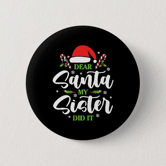 サンタ親愛ー姉がクリスマスの家族おもしろいをやった 缶バッジ (正面)