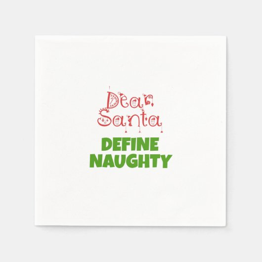 サンタ親愛ー定義いけな スタンダードカクテルナプキン (正面)