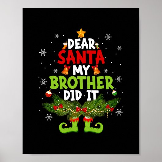 サンタ親愛ー弟がクライストマに合う小妖精や小人をやった ポスター (正面)