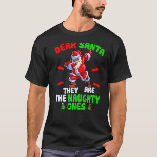サンタ親愛ー彼らはいけなワンダブサンタブラックC Tシャツ