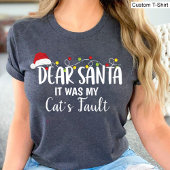 サンタ親愛ー私の猫のクリスマスのせいおもしろいだ Tシャツ