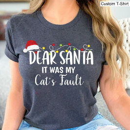 サンタ親愛ー私の猫のクリスマスのせいおもしろいだ Tシャツ