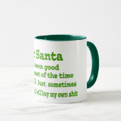 サンタ親愛ー私は良いコーヒーマおもしろいグデザイン マグカップ (正面右)