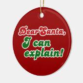 サンタ親愛ー説明できる！ セラミックオーナメント (左)