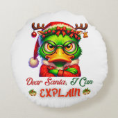 サンタ親愛ー説明できる ラウンドクッション (裏面)