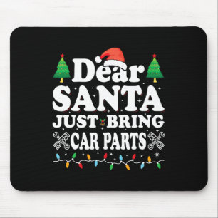 サンタ親愛ー車の部品を持って来るおもしろいクリスマスメカ マウスパッド