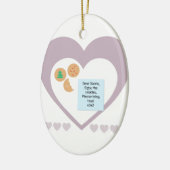 サンタ親愛ー – おもちゃを持ってきて セラミックオーナメント (左)