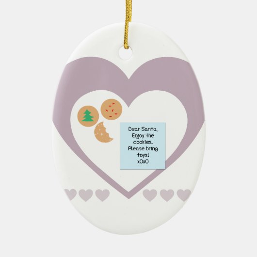 サンタ親愛ー – おもちゃを持ってきて セラミックオーナメント (正面)