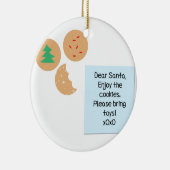 サンタ親愛ー – おもちゃを持ってきて セラミックオーナメント (右)