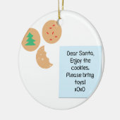 サンタ親愛ー – おもちゃを持ってきて セラミックオーナメント (左)