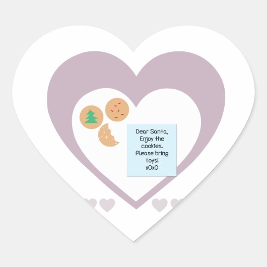 サンタ親愛ー – おもちゃを持ってきて ハートシール (正面)