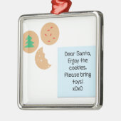 サンタ親愛ー – おもちゃを持ってきて メタルオーナメント (左)