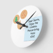 サンタ親愛ー – おもちゃを持ってきて ラウンド壁時計 (傾斜)