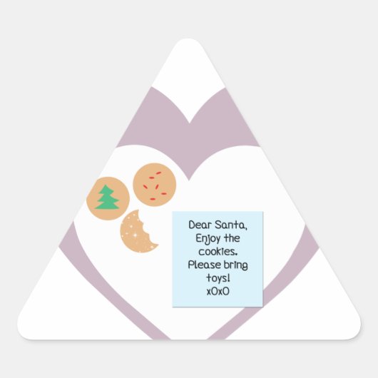 サンタ親愛ー – おもちゃを持ってきて 三角形シール (正面)