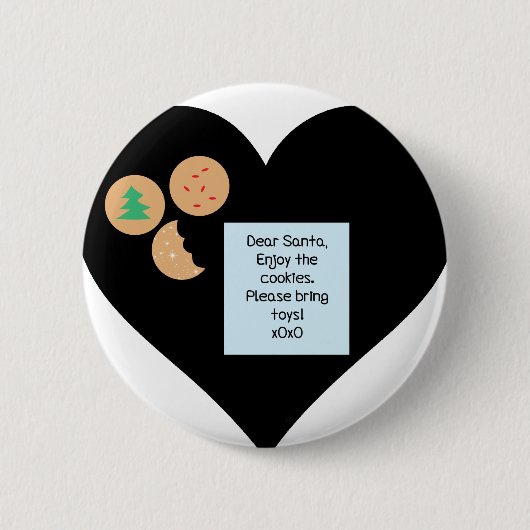 サンタ親愛ー – おもちゃを持ってきて 缶バッジ (正面)