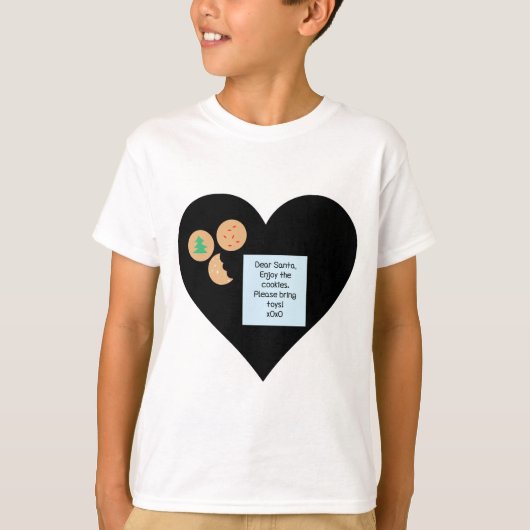 サンタ親愛ー – おもちゃを持ってきて Tシャツ (正面)