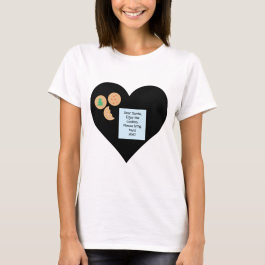 サンタ親愛ー – おもちゃを持ってきて Tシャツ (正面)