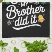 サンタ親愛ー・ミー・ブラザーがクリスマスにおもしろいやった キッチンタオル (折り畳み)