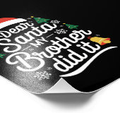 サンタ親愛ー・ミー・ブラザーがクリスマスにおもしろいやった フォトプリント            (角)