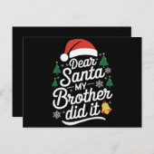 サンタ親愛ー・ミー・ブラザーがクリスマスにおもしろいやった ポストカード (正面/裏面)