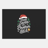 サンタ親愛ー・ミー・ブラザーがクリスマスにおもしろいやった ラッピングペーパーシート (正面)