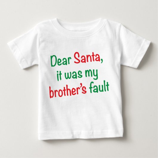 サンタ親愛ー、兄の責任だった ベビーTシャツ (正面)