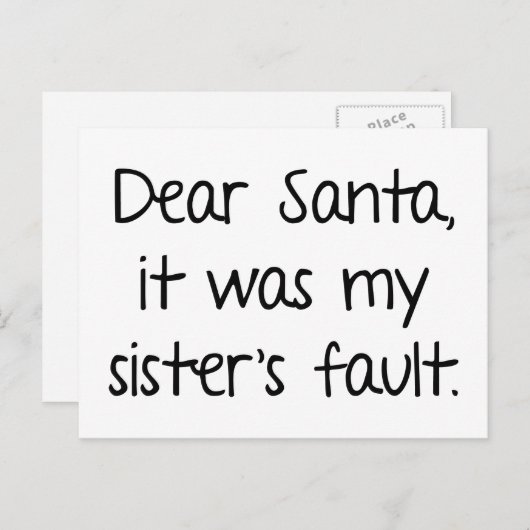 サンタ親愛ー、妹のせいだったんだ シーズンポストカード (正面/裏面)