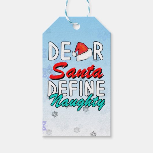 サンタ親愛ー、定義いけな- – かわいいクリスマスデザイン ギフトタグ (正面)