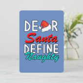 サンタ親愛ー、定義いけな- – かわいいクリスマスデザイン 招待状 (スタンド正面)