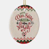 サンタ親愛ー、定義いけな – クリおもしろいスマス セラミックオーナメント (右)
