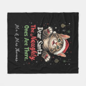 サンタ親愛ー、彼らいけなはおもしろい フリースブランケット (正面(横))